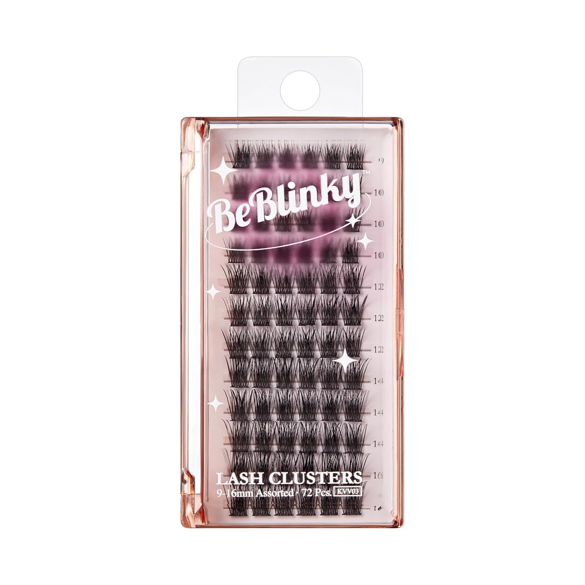 BeBlinky False Eyelashes Lash Extension Kit 03 - 72 Voluminous Clusters (9mm-16mm), Easy to Apply & Remove, No Damage - görsel 1
