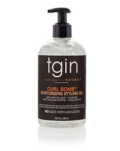 tgin Curl Bomb Moisturizing Styling Gel – Frizz Control, Curl Defining & Moisturizing Hair Gel with Olive Oil & Nettle Leaf – For Curly, Coily & Wavy Hair (13 oz Pump Bottle) Avelisse