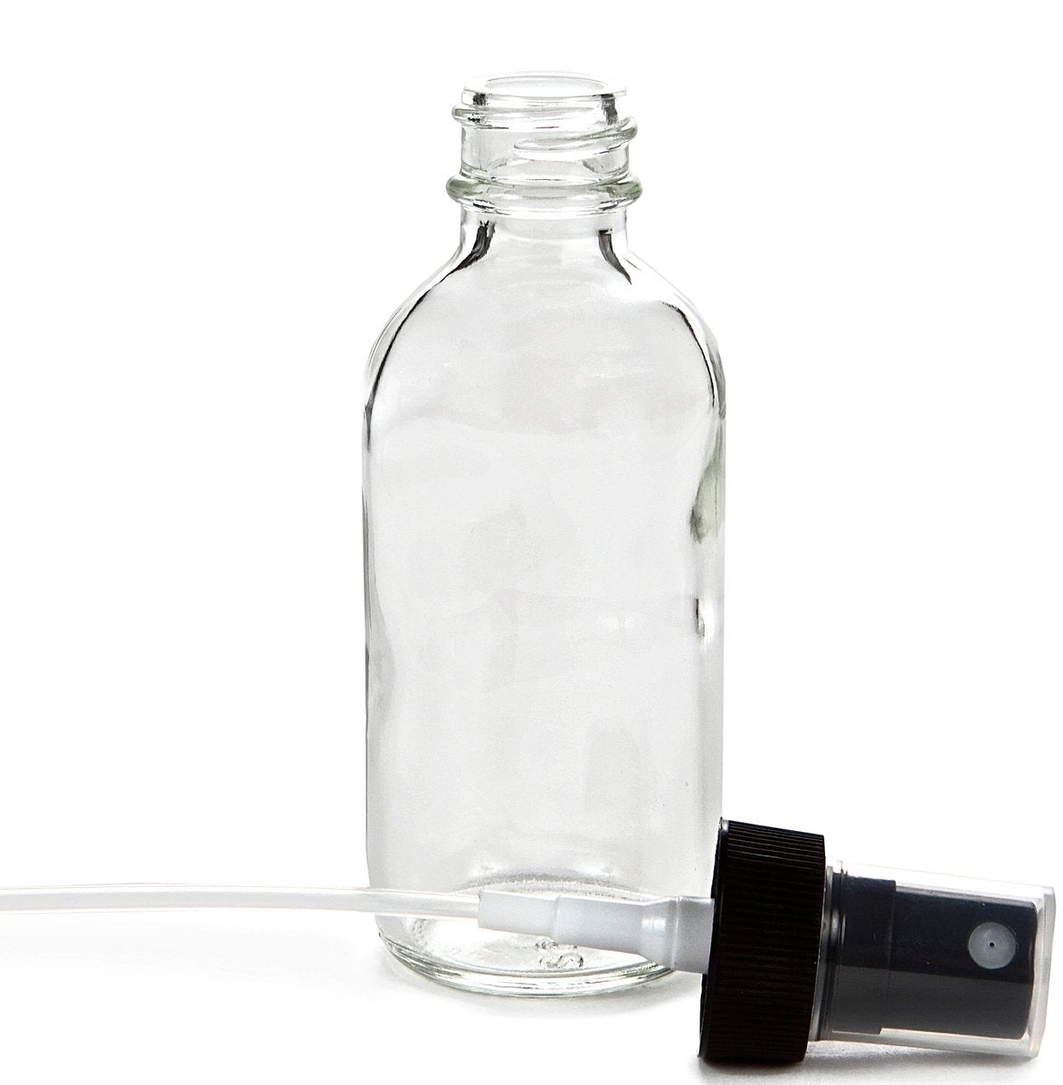 Vivaplex 6-Pack 2 oz Clear Glass Spray Bottles with Black Fine Mist Sprayers - Refillable Travel Size - görsel 9