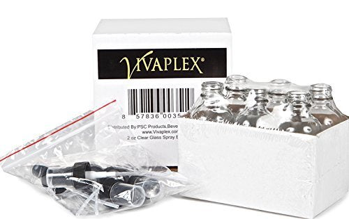 Vivaplex 6-Pack 2 oz Clear Glass Spray Bottles with Black Fine Mist Sprayers - Refillable Travel Size - görsel 6