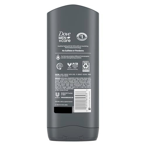 Dove Men+Care Purifying Charcoal + Clay Body and Face Wash, 13.5 oz - görsel 4