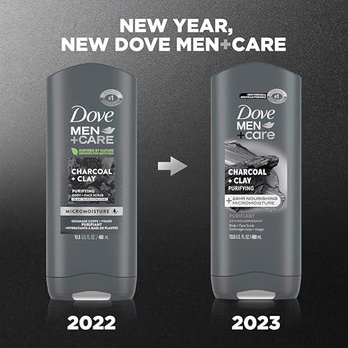 Dove Men+Care Purifying Charcoal + Clay Body and Face Wash, 13.5 oz - görsel 8