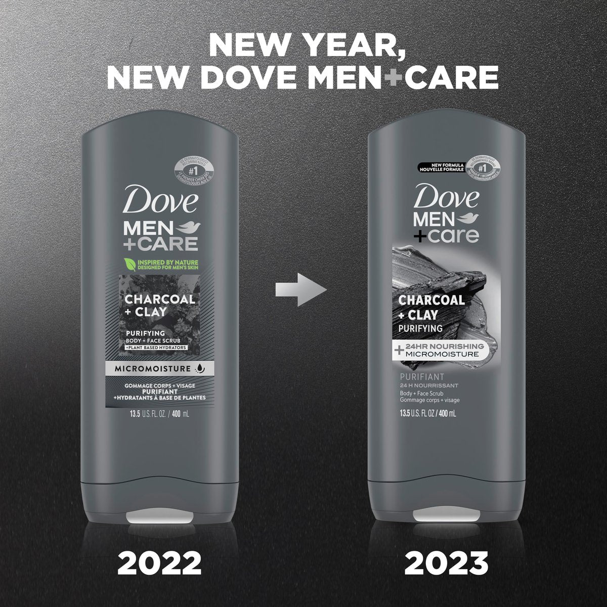 Dove Men+Care Purifying Charcoal + Clay Body and Face Wash, 13.5 oz - görsel 7