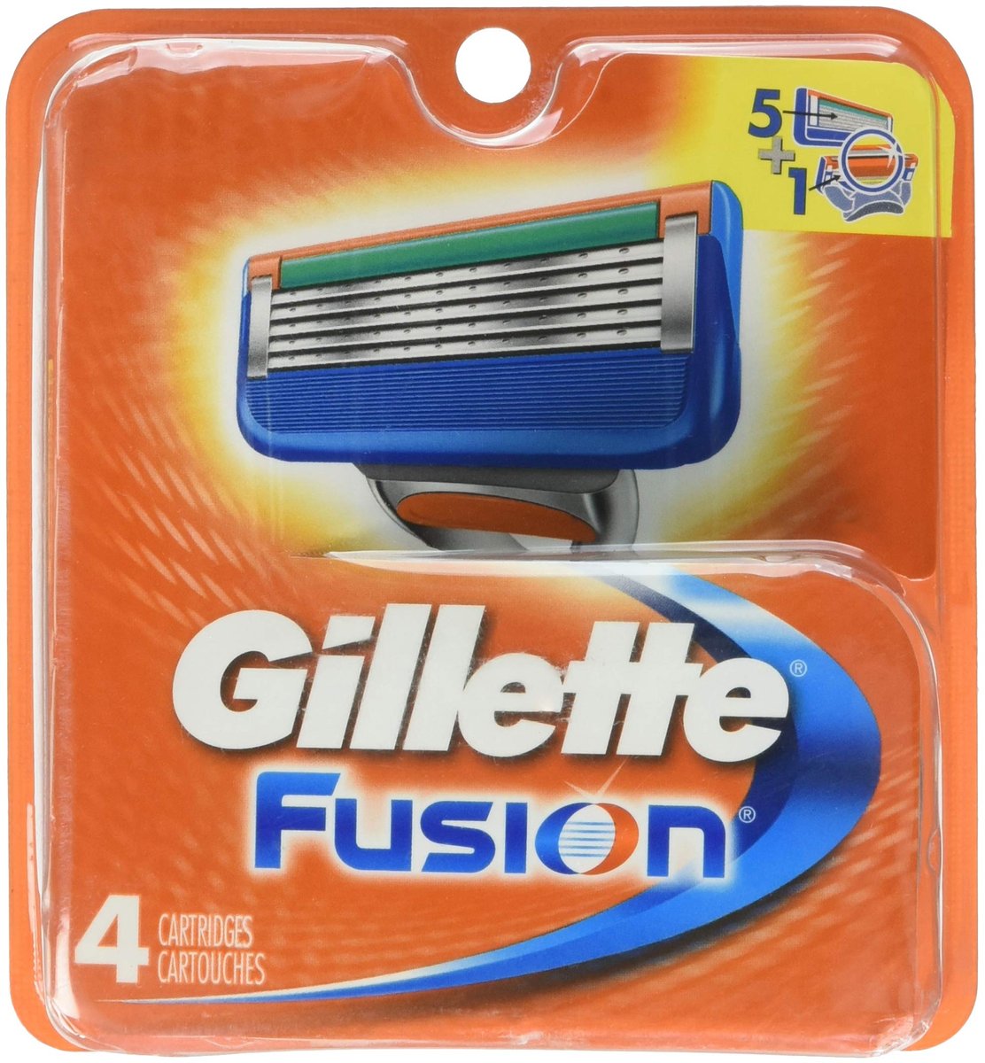 Gillette Fusion Razor Blade Cartridges - 4 Count (Pack of 1) - görsel 1