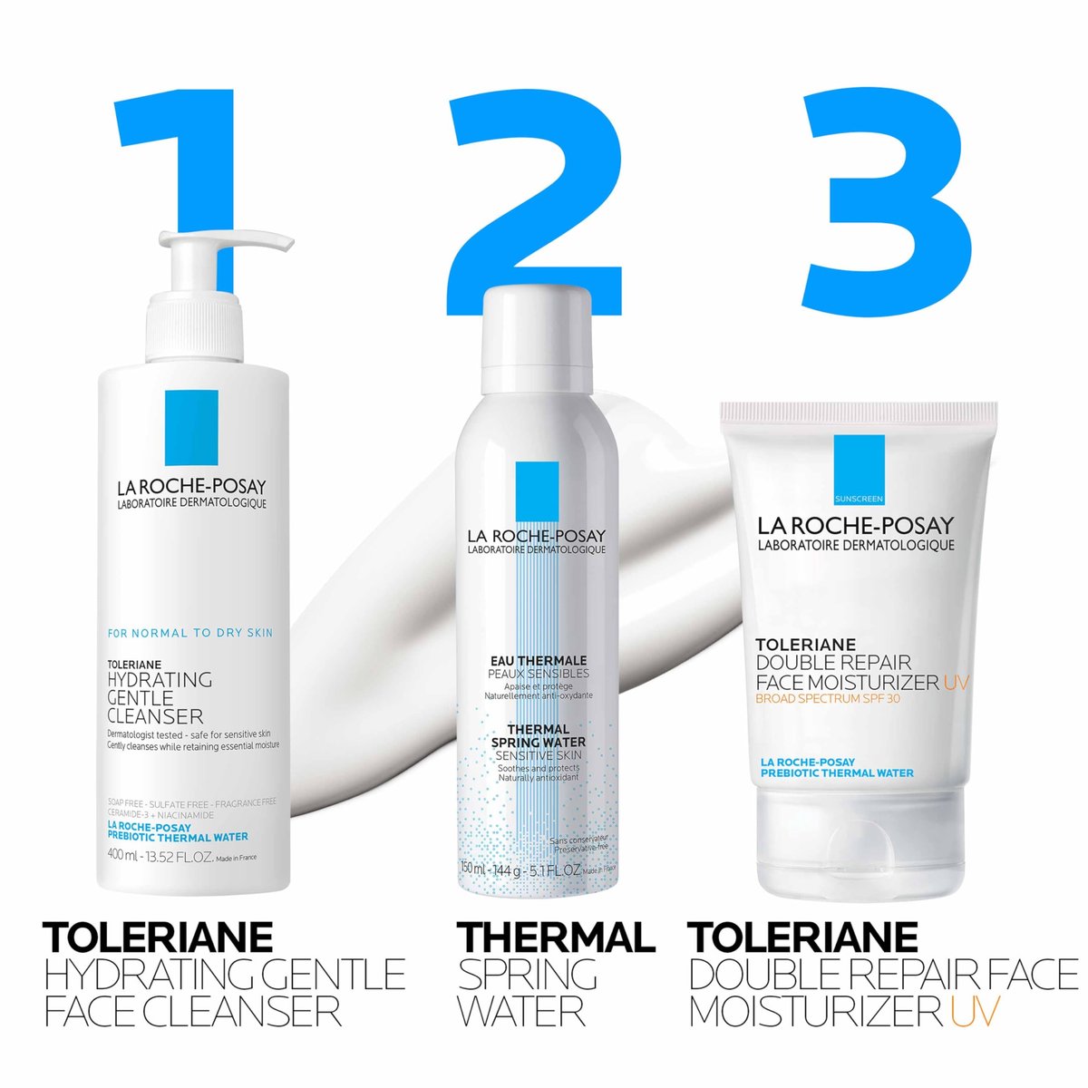 La Roche-Posay Toleriane Double Repair UV SPF 30 Moisturizer for Face - Daily Face Moisturizer with Sunscreen, Niacinamide & Glycerin, Oil-Free, 3.38 Fl Oz Avelisse