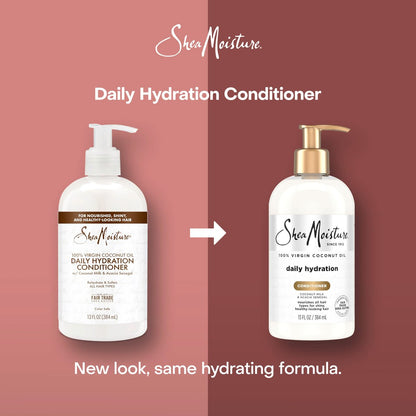 Shea Moisture Daily Hydrating Conditioner with Virgin Coconut Oil, Sulfate-Free, 13 oz - For All Hair Types