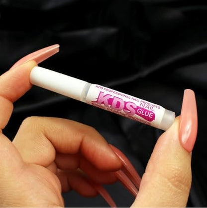 KDS Nail Tip Glue – Super Bond Adhesive for Acrylic Nails, 5-Pack (0.07 oz Each)
