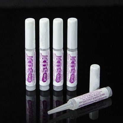 KDS Nail Tip Glue – Super Bond Adhesive for Acrylic Nails, 5-Pack (0.07 oz Each)