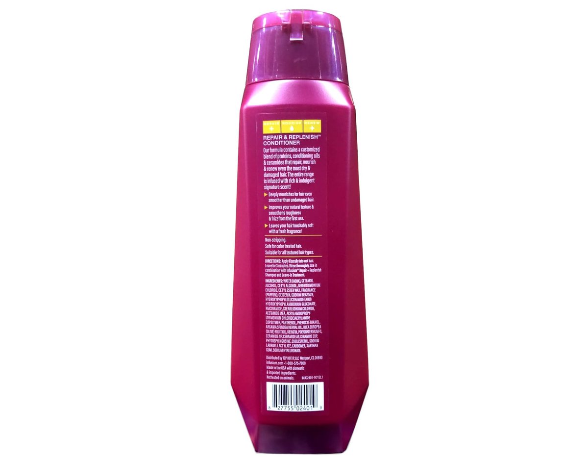 Infusium Moisturize & Replenish Shampoo and Conditioner Set - 13.5 oz Each, Restore Dry Hair Avelisse