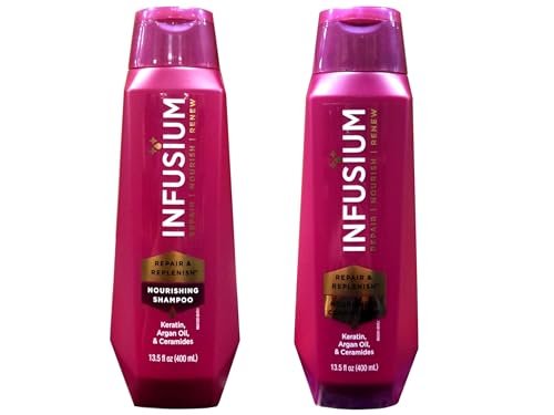 Infusium Moisturize & Replenish Shampoo and Conditioner Set - 13.5 oz Each, Restore Dry Hair Avelisse