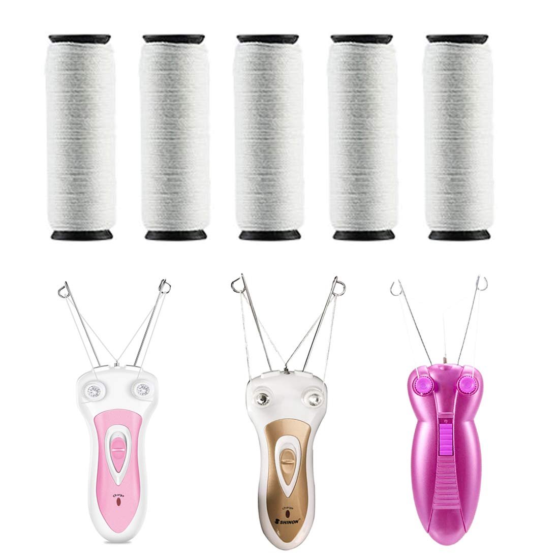 YUNAI 5-Pack Replacement Cotton Threads for Epilator Hair Removal | 2.4 oz Spools - görsel 11