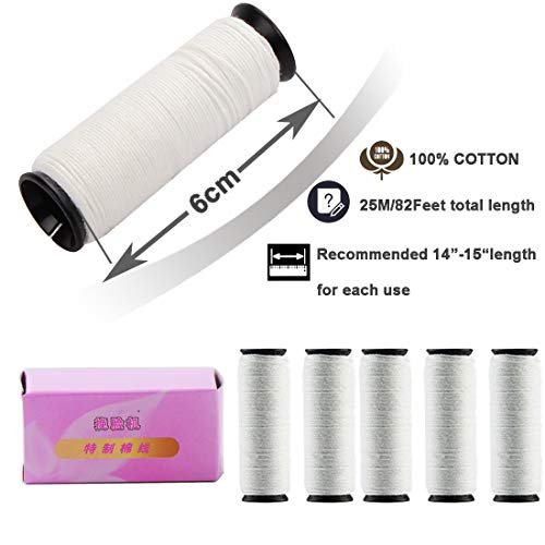 YUNAI 5-Pack Replacement Cotton Threads for Epilator Hair Removal | 2.4 oz Spools - görsel 6