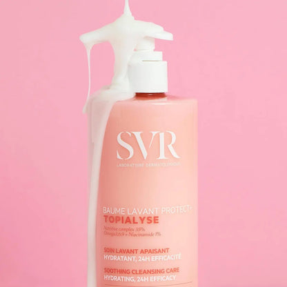 SVR Topialyse Cleansing Balm for Dry, Itchy & Sensitive Skin – Fragrance-Free Soothing Face & Body Wash with Niacinamide, 13.5 fl. oz. Avelisse