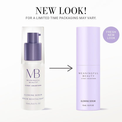 Meaningful Beauty Glowing Serum – Lightweight Anti-Aging Face Serum with Melon Leaf Stem Cell & Vitamin C for Women, 0.5 oz Avelisse