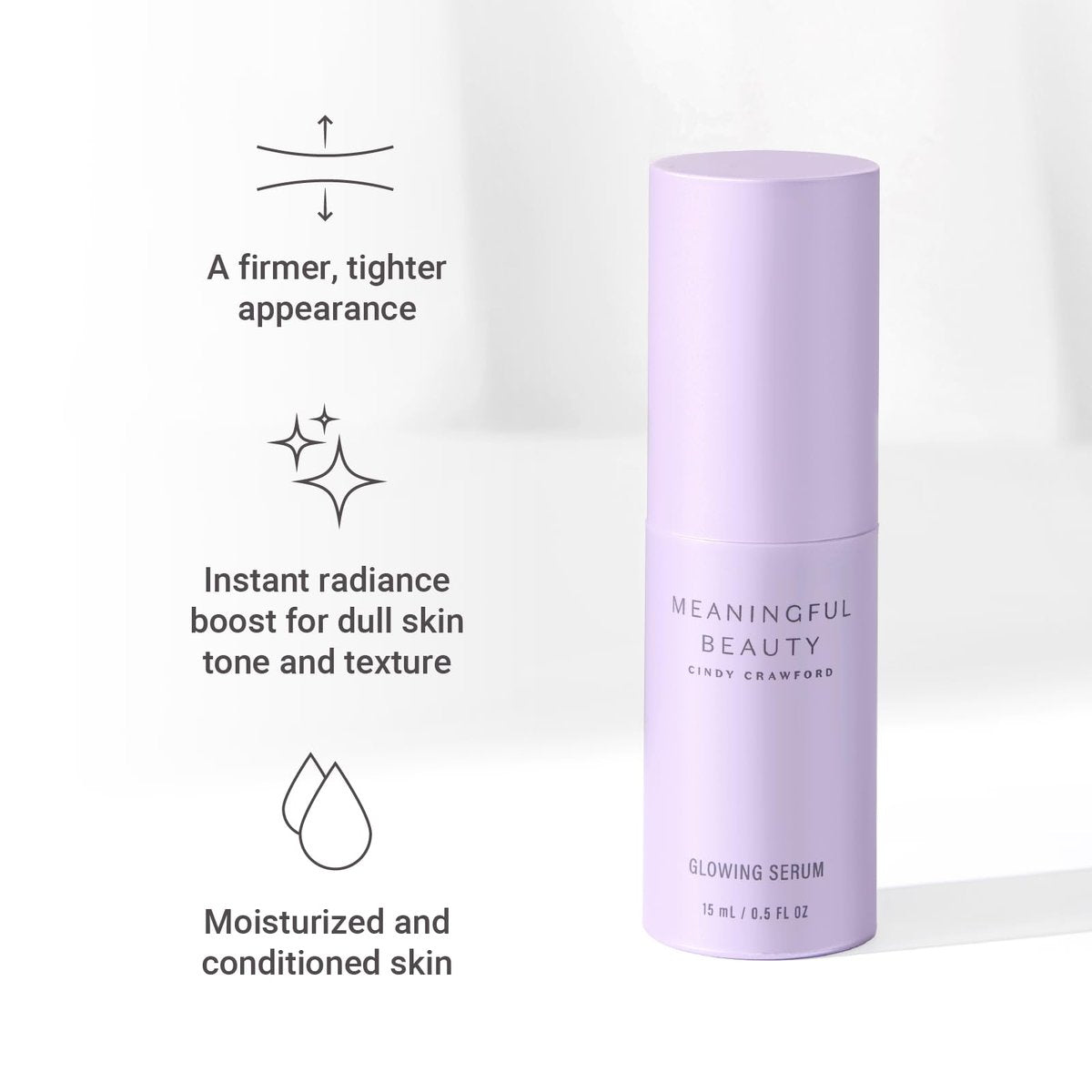 Meaningful Beauty Glowing Serum – Lightweight Anti-Aging Face Serum with Melon Leaf Stem Cell & Vitamin C for Women, 0.5 oz Avelisse