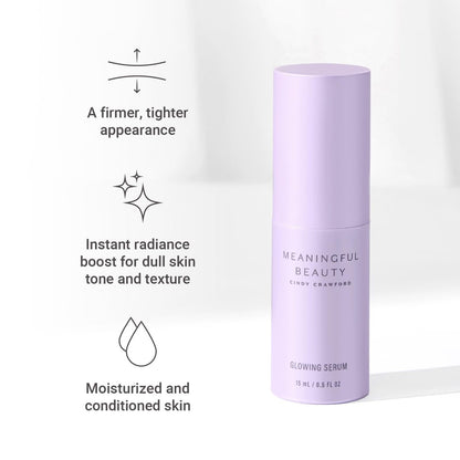 Meaningful Beauty Glowing Serum – Lightweight Anti-Aging Face Serum with Melon Leaf Stem Cell & Vitamin C for Women, 0.5 oz Avelisse
