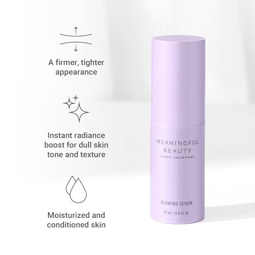 Meaningful Beauty Glowing Serum – Lightweight Anti-Aging Face Serum with Melon Leaf Stem Cell & Vitamin C for Women, 0.5 oz Avelisse