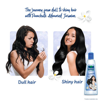 Parachute Advansed Jasmine Coconut Hair Oil - 500ml (16.91 Fl Oz) for Nourished, Silky Hair