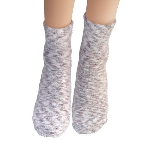 Earth Therapeutics Aloe Socks – Infused with Aloe Vera & Vitamin E for Dry Feet, Cracked Heels, Calluses – Grey/Confetti (2 Pairs) Avelisse