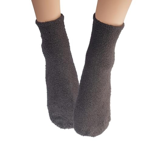 Earth Therapeutics Aloe Socks – Infused with Aloe Vera & Vitamin E for Dry Feet, Cracked Heels, Calluses – Grey/Confetti (2 Pairs) Avelisse