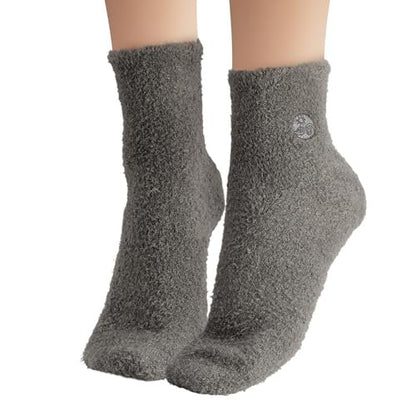 Earth Therapeutics Aloe Socks – Infused with Aloe Vera & Vitamin E for Dry Feet, Cracked Heels, Calluses – Grey/Confetti (2 Pairs) Avelisse