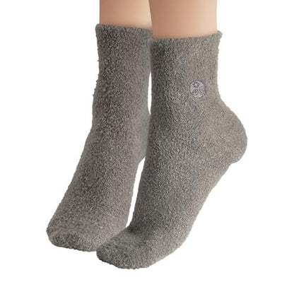 Earth Therapeutics Aloe Socks – Infused with Aloe Vera & Vitamin E for Dry Feet, Cracked Heels, Calluses – Grey/Confetti (2 Pairs) Avelisse