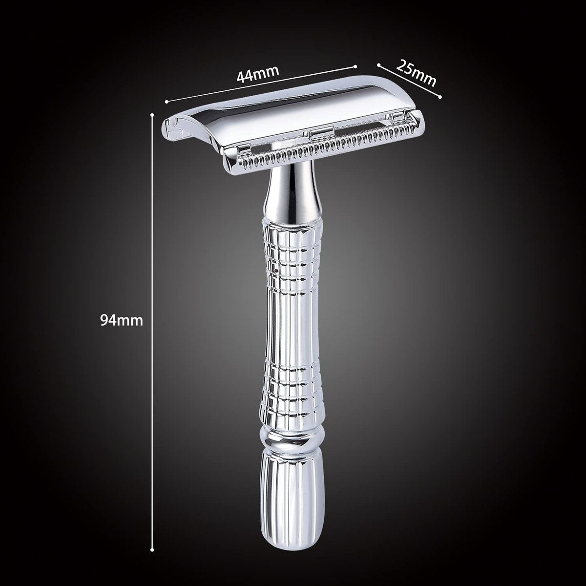 BAILI Classic 3-Piece Double Edge Safety Razor Wet Shaving Kit for Men and Women with Platinum Blade & Mirrored Travel Case - görsel 7