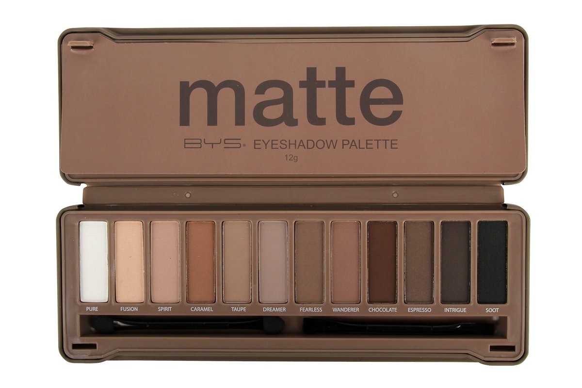 BYS Eyeshadow Palette - 12 Matte Eyeshadows with 2 Applicators, 12g/0.42oz - görsel 1