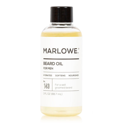 MARLOWE. No. 143 Beard Oil - Fragrance Free Natural Beard Conditioner for Softer, Fuller Beard, 3 oz Avelisse