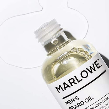 MARLOWE. No. 143 Beard Oil - Fragrance Free Natural Beard Conditioner for Softer, Fuller Beard, 3 oz Avelisse