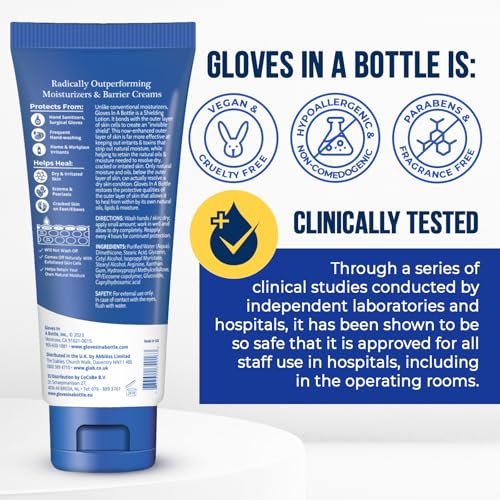 Gloves In A Bottle Shielding Lotion 3.4oz/100ml Tube + 2oz Combo - Second Skin for Hands & Body Avelisse