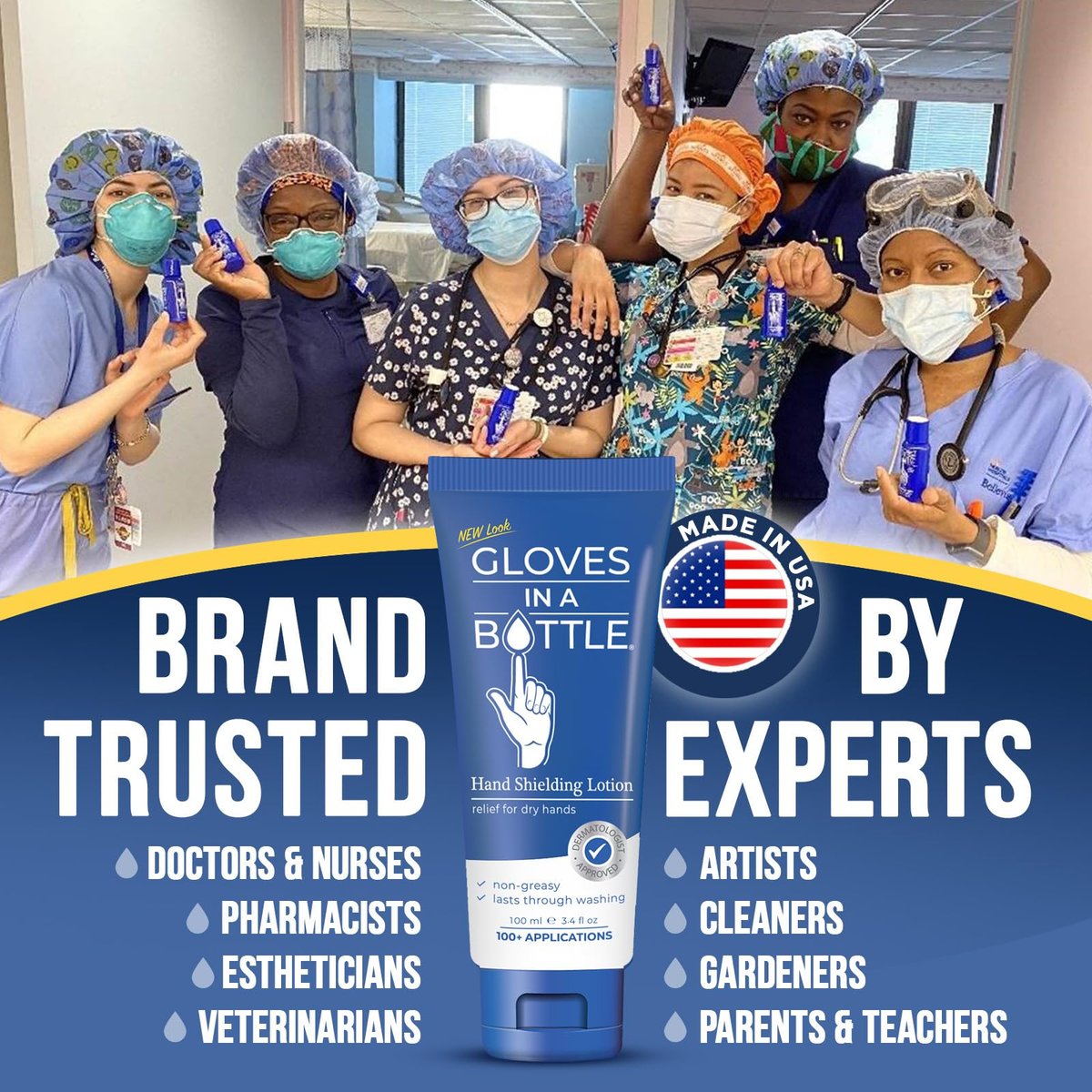 Gloves In A Bottle Shielding Lotion 3.4oz/100ml Tube + 2oz Combo - Second Skin for Hands & Body Avelisse