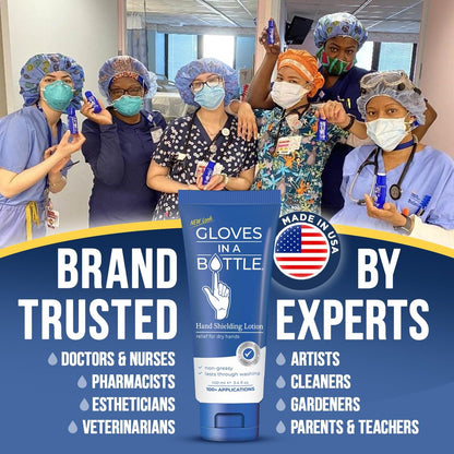 Gloves In A Bottle Shielding Lotion 3.4oz/100ml Tube + 2oz Combo - Second Skin for Hands & Body Avelisse