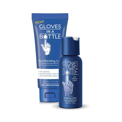 Gloves In A Bottle Shielding Lotion 3.4oz/100ml Tube + 2oz Combo - Second Skin for Hands & Body Avelisse