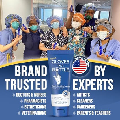Gloves In A Bottle Shielding Lotion 3.4oz/100ml Tube + 2oz Combo - Second Skin for Hands & Body Avelisse