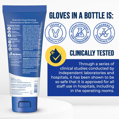 Gloves In A Bottle Shielding Lotion 3.4oz/100ml Tube + 2oz Combo - Second Skin for Hands & Body Avelisse