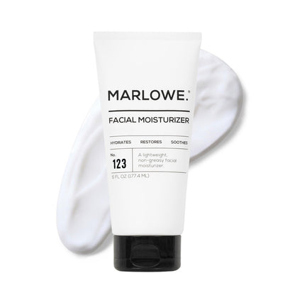 MARLOWE. No. 123 Facial Moisturizer for Men - Daily Face Lotion with Aloe Vera & Green Tea Extract, 6 oz, Lightweight, Non-Greasy, Fresh Aloe Citron Scent