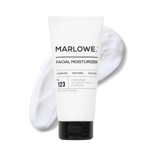 MARLOWE. No. 123 Facial Moisturizer for Men - Daily Face Lotion with Aloe Vera & Green Tea Extract, 6 oz, Lightweight, Non-Greasy, Fresh Aloe Citron Scent