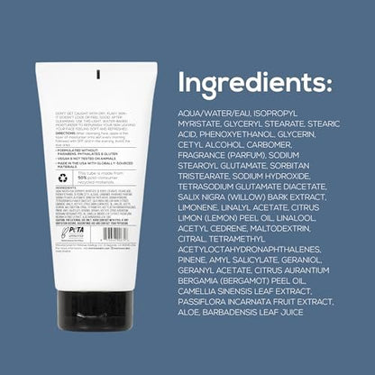 MARLOWE. No. 123 Facial Moisturizer for Men - Daily Face Lotion with Aloe Vera & Green Tea Extract, 6 oz, Lightweight, Non-Greasy, Fresh Aloe Citron Scent