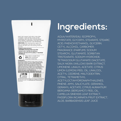 MARLOWE. No. 123 Facial Moisturizer for Men - Daily Face Lotion with Aloe Vera & Green Tea Extract, 6 oz, Lightweight, Non-Greasy, Fresh Aloe Citron Scent