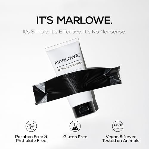 MARLOWE. No. 123 Facial Moisturizer for Men - Daily Face Lotion with Aloe Vera & Green Tea Extract, 6 oz, Lightweight, Non-Greasy, Fresh Aloe Citron Scent - görsel 8
