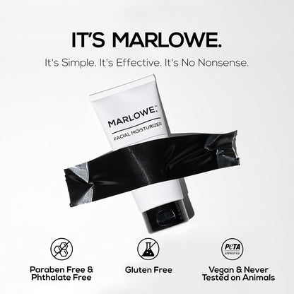 MARLOWE. No. 123 Facial Moisturizer for Men - Daily Face Lotion with Aloe Vera & Green Tea Extract, 6 oz, Lightweight, Non-Greasy, Fresh Aloe Citron Scent