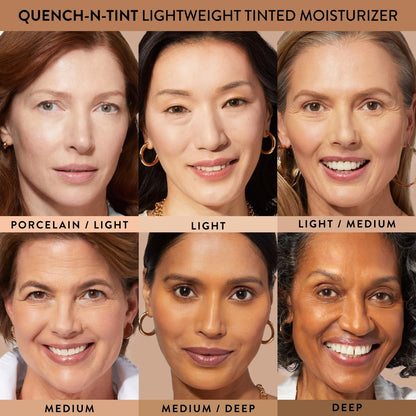 LAURA GELLER NEW YORK Quench-n-Tint Tinted Moisturizer - Medium | Sheer to Light Coverage with Hyaluronic Acid, Natural Glow Finish