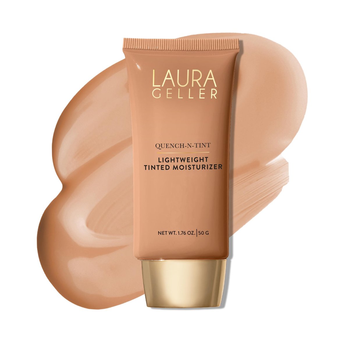 LAURA GELLER NEW YORK Quench-n-Tint Tinted Moisturizer - Medium | Sheer to Light Coverage with Hyaluronic Acid, Natural Glow Finish - görsel 1