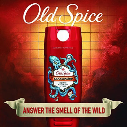 Old Spice Wild Body Wash, 16 Fl Oz - Bold & Long-Lasting Scent Avelisse
