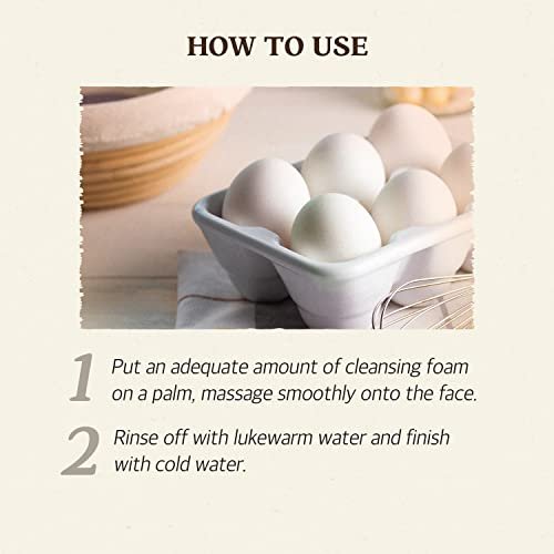 SKINFOOD Egg Perfect Pore Cleansing Foam 150ml - Pore Refining Facial Foam Cleanser with Egg Yolk & Albumin - görsel 8