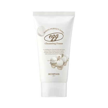 SKINFOOD Egg Perfect Pore Cleansing Foam 150ml - Pore Refining Facial Foam Cleanser with Egg Yolk & Albumin