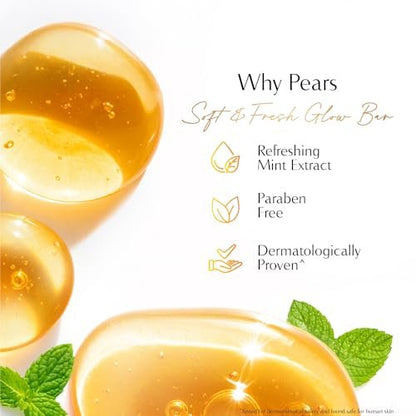 Pears Soft and Fresh Bathing Bar 125g (Buy 3 Get 1 Free)