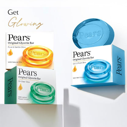 Pears Soft and Fresh Bathing Bar 125g (Buy 3 Get 1 Free)