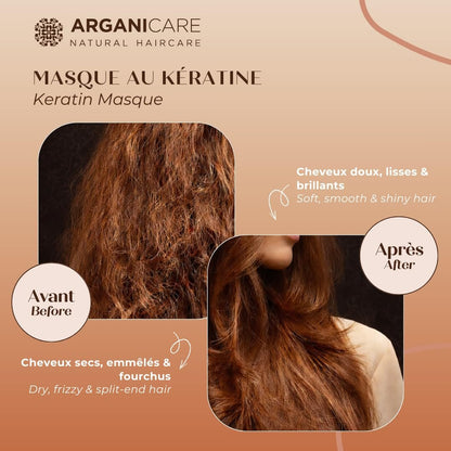 Arganicare Keratin Repair & Nutritious Mask for Dry and Damaged Hair - 16.91 fl oz